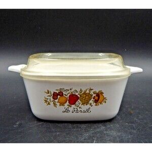 Corning Ware P-43-B Casserole Dish Spice Of Life Plastic Lid 700 ML Le Persil D
